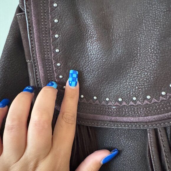 Lucky Brand Fringe Leather Backpack - Picture 2 of 7